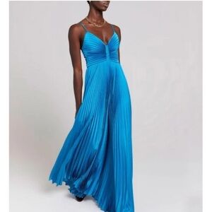 RESERVED A.L.C. Vibrant Blue Pleated Maxi Dress